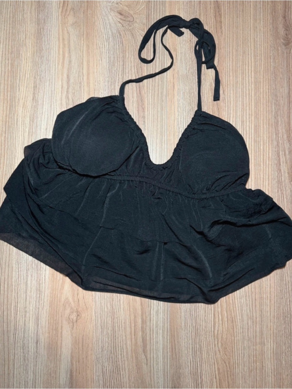Black Halter Babydoll Tank Top - Wild Fable